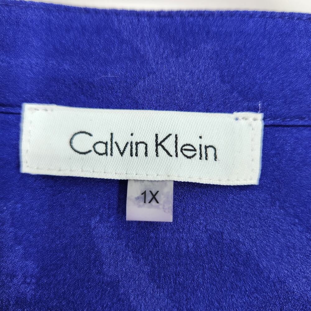 Calvin Klein Abstract Brushstroke Button Front Bl… - image 3